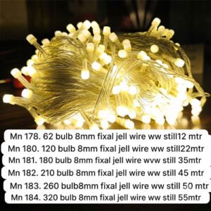 Mn 178. 62 bulb 8mm fixal jell wire ww still12 mtr